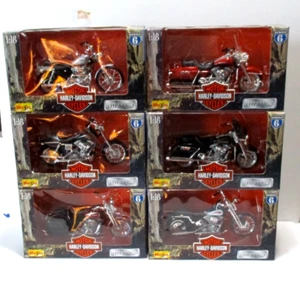 Maisto 1/18 Harley Davidson Motorcycles (6) Series 6 1999 Complete Set, NIB - Picture 1 of 5