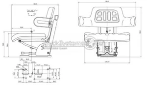 Tondo - PVC - azul - con amortiguación mecánica - asiento de tractor asiento de carretilla elevadora  - Imagen 1 de 1