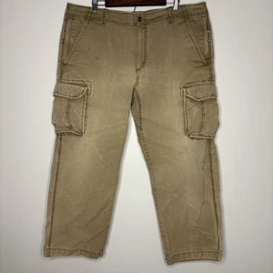 Pantaloni LL Bean Cargo 42x29 Khakis Straight Gorpcore Utility Y2K Granola Escursionismo - Foto 1 di 10