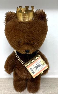 Berliner Bär Plüsch Souvenir Hauptstadt der DDR Spielzeug 13cm s. Text ! /P4101 - Bild 1 von 4