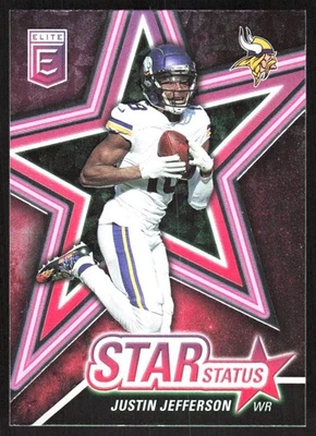 2769I 2022 Donruss Elite #SS9 Justin Jefferson Star Status Pink - Image 1 of 2