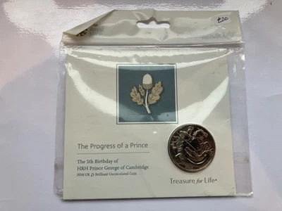 2018 GEORGE 5TH BIRTHDAY BU FIVE 5 POUND COIN IN ROYAL MINT PACK BU - Image 1 of 4