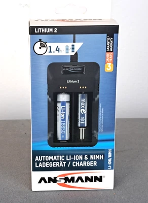 Ansmann Akku Ladegerät für 3,6/3,7 Volt Li ION oder 1,2 Volt NiMH-Akkus - Bild 1 von 4