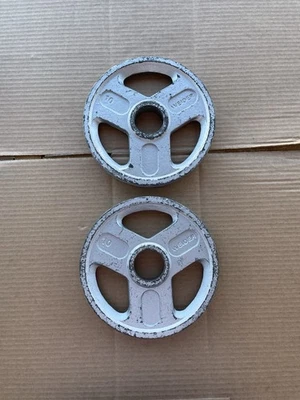 "Placas de peso de agarre Weider Olympic de 2"" 10 lb 2x10 lb en total 20 libras" Foto 1 de 4