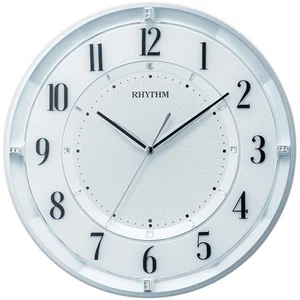 RHYTHM Wall Clock, White, Pearl, Φ29.6x5.1cm, Radio Controlled Clock, Quiet, Con - Picture 1 of 6