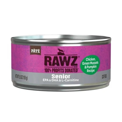 Rawz Senior Chicken Green Mussels & Pumpkin Recipe Pate Cat Food 24/5.5oz Cans - Image 1 of 2