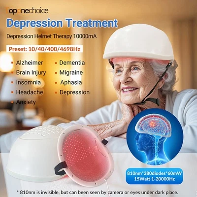810nm Infrarot Lichttherapie Helm PBM Hirnstimulation bei Alzheimer Schlaganfall - Bild 1 von 4