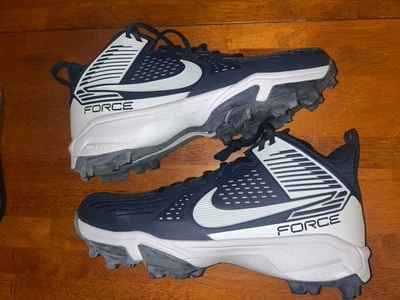 NIKE MENS FORCE SAVAGE PRO 3 FOOTBALL CLEATS LINEMAN NAVY WHITE SIZE 15 - Image 1 of 4