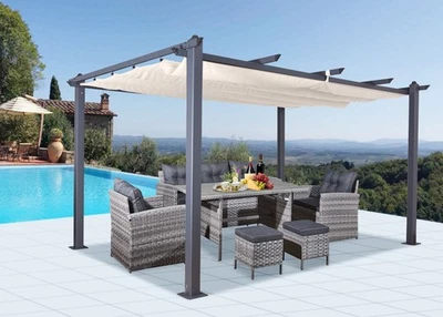 Pavillon Pergola Sonnenschutz Terrasse Garten Faltdach Gartenpavillion Luxor 3x4 - Bild 1 von 4