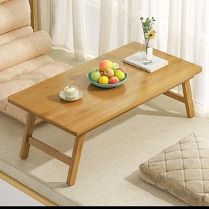 Bamboo Foldable Tatami Coffee Table Low Table Small End Table Japanese Style - Picture 1 of 3