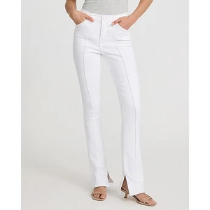 Express Mid Rise weiße Biesen Wolkenkratzer Jeans 6 - Bild 1 von 10