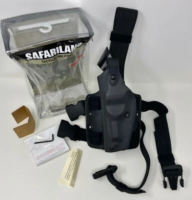 Safariland® 6004 SLS Black STX Tactical LEFT HAND Leg Holster LH - BERETTA 92 96 - Image 1 of 4