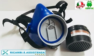 Maschera con filtro A2 P3 DPI Protettiva per agricoltura  polveri  verniciatura  - Immagine 1 di 3