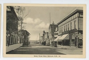 Water Street West Bathurst NB New Brunswick Kanada RPO Vintage Postkarte - Bild 1 von 2