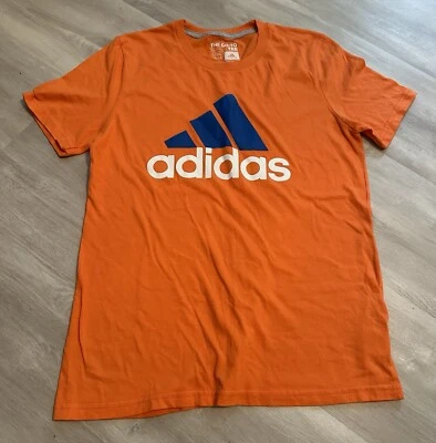 adidas The Go To Tee Orange Short Sleeve Graphic T-Shirt Size Large (14/16) - Image 1 of 4