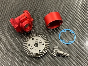 Aluminum differential Diff Case Pinion +Diff York Arrma Typhon 3s BLX 4x4 - Picture 1 of 6