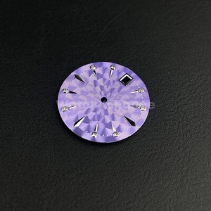 29mm Purple Watch Dial Face Radial Pattern Diamond Scale for NH35/36 Movements - Picture 1 of 9