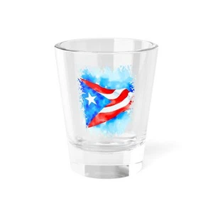 Unique Design, Puerto Rican Flag Glass - Picture 1 of 5