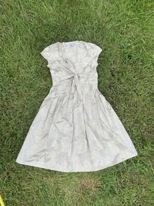 Moschino Cheap & Chic Dress Beige Tan Short Sleeve Waist Tie Vintage 1960s Style - Picture 1 of 11