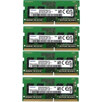 New Samsung 16GB 4X4GB DDR4 2666MHz PC4-21300 SODIMM Memory Ram M471A5244CB0-CTD - Image 1 of 4