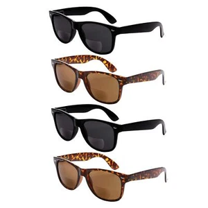 4 pares | +1,25 | Gafas de sol bifocales Gafas de lectura Hombres Mujeres Lectores al aire libre - Imagen 1 de 1