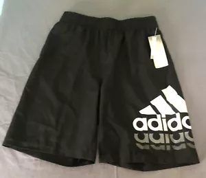 Adidas Aeroready Shorts Jugend XL (18/20) schwarz weiß grau Logo 100% Neu mit Etikett - Bild 1 von 5