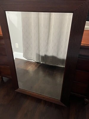 Ethan Allen British Classics Wall Mirror Rectangular Maple #29-5410 260 Cinnabar - Image 1 of 4