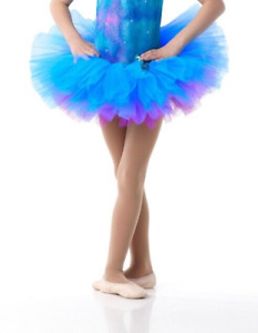 Adult Small Tutu SKIRT ONLY Ballet Dance Costume Turquoise over Purple Tulle