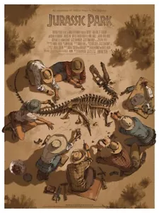 Jurassic Park Claire Hummel Mondo Movie Poster Dinosaur Bones Art Print JP - Picture 1 of 1