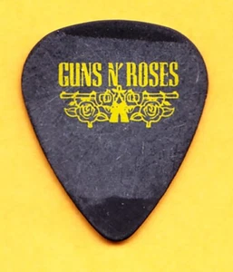 Vintage Pistole N' Rose Slash Mono-Lato Nero/Giallo Chitarra Pick 1991 Tour Gnr - Imagen 1 de 1