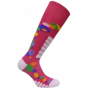 WOMEN'S EUROSOCK FREESTYLE SILVER SKI SOCK (FUCHSIA) SMALL 5-8 - Picture 1 of 1