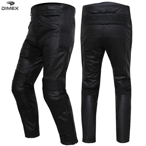Herren Leder Motorradhose Sport Biker Motorrad Racing CE Panzerhose - Bild 1 von 2