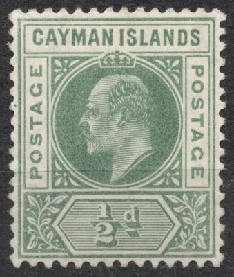 SG8 Mi:#8 1905 1/2 d (penny viejo) ISLAS CAIMÁN Rey Eduardo VII, MNH Foto 1 de 2