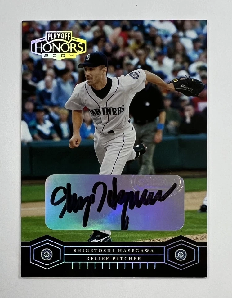 2004 Donruss Playoff Honors #176 Shigetoshi Hasegawa Auto 13/50 AR94 - Image 1 of 2