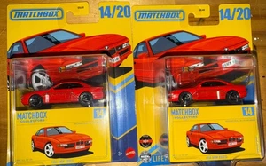Lot Of 2 / 2025 MATCHBOX red 1994 BMW 850csi #14 14/20 VHTF!!! In hand - Picture 1 of 2