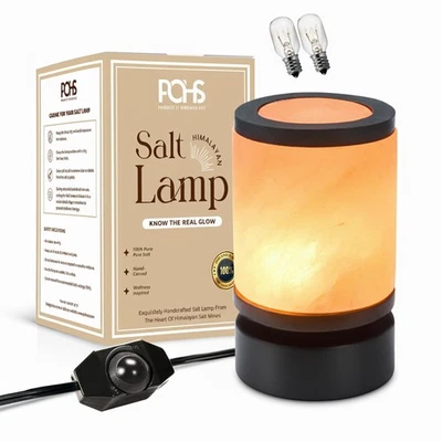Himalayan Pink Salt Round Lamp with Premium Black Polished Wooden Base, 60'' ... - Image 1 of 4