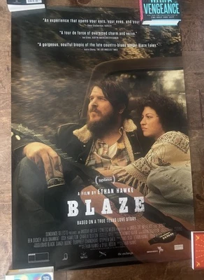 Póster de la película Blaze firmado por Ethan Hawk Blaze Foley 27x40 Ben Dickey Foto 1 de 2
