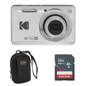 Kodak PIXPRO FZ55 Friendly Zoom Digital Camera, Silver, With SD Card &Camera Bag - Picture 1 of 8