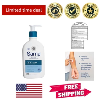 Loción antipicazón Calm + Cool, 7,5 oz - Alivia el dolor de picaduras de insectos y quemaduras solares Foto 1 de 4