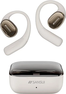 SANSUI Auriculares Abiertos Inalámbricos Bluetooth 5.4, Lvory  Foto 1 de 4