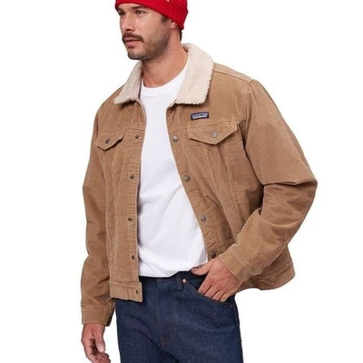 Patagonia Men's Pile-Lined Trucker Jacket, Mojave Khaki - Image 1 of 4