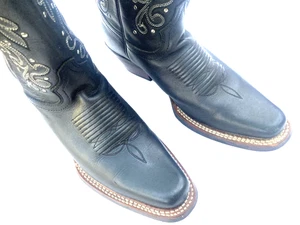 Botas negras estilo occidental Caborca para mujer con tachuelas plateadas, 111601, talla 9M, en muy buen estado - Imagen 1 de 17