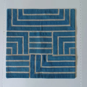 Funda de Almohada Williams Sonoma Corte Brezo Gamuza 20" Modelo Piso Azul Nueva con Etiquetas - Imagen 1 de 6