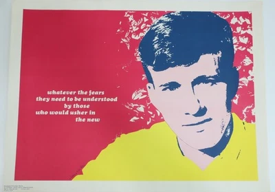 Póster de arte pop 1968 Argus Patricia Ellen Ricci cambio político cita Foto 1 de 4