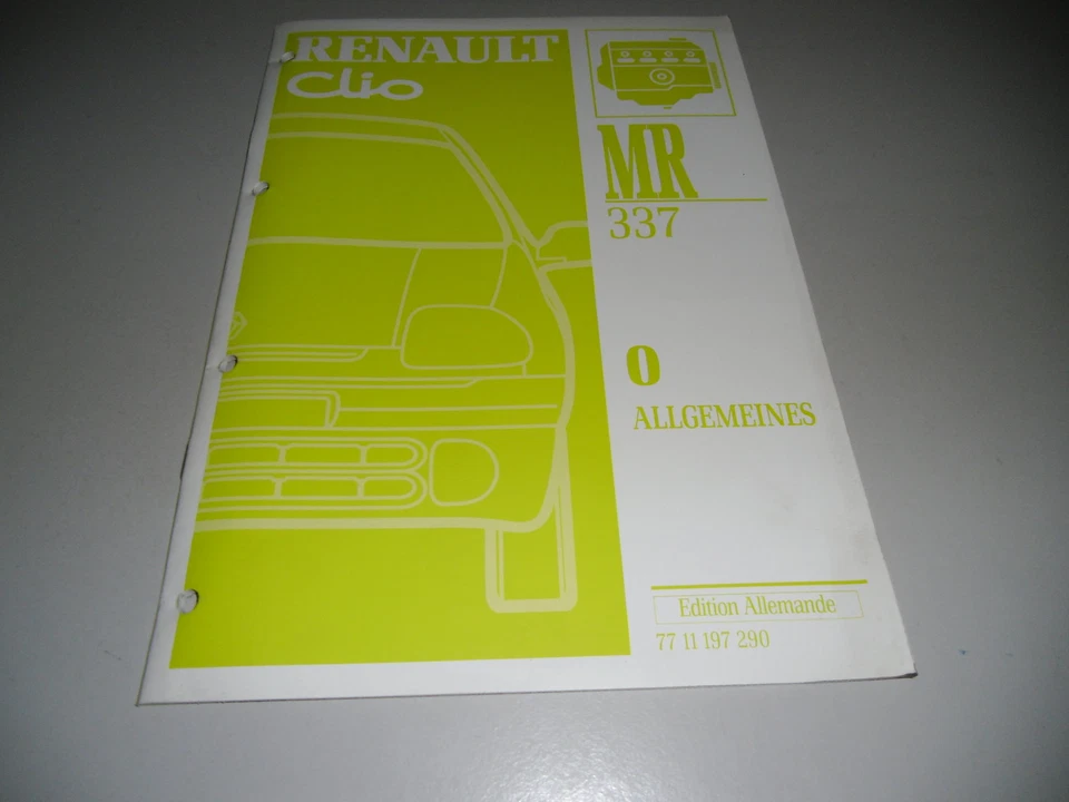 Werkstatthandbuch Renault Clio Datos Técnicos Cambio Aceite Einstellwerte 1997 - Imagen 1 de 1