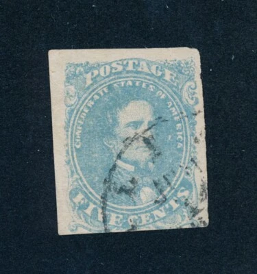 drbobstamps US CSA Scott #4B sello confederado usado gato $250 Foto 1 de 2