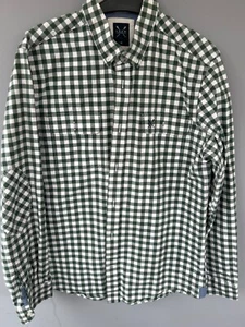 J. CREW Mens Shirt Medium Green Check Cotton AL66 - Picture 1 of 6