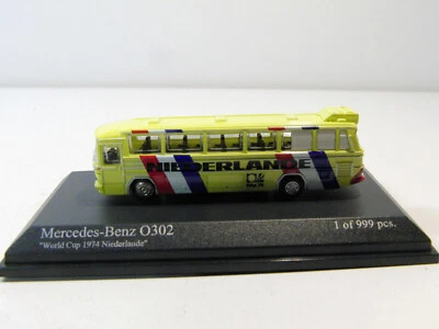 MINICHAMPS MB O302 Mannschaftsbus Niederlande, Fußball WM'74,1:160, NEU in OVP  - Bild 1 von 3