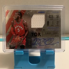 2015-16 Absolute DeMarre Carroll Auto Patch 36/99 No. FR-DC Toronto Raptors