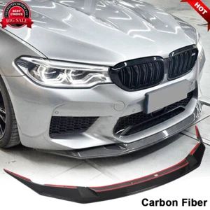 For BMW 5 Series F90 M5 2021UP CARBON FIBER Front Bumper Lip Spoiler Body Kit - Picture 1 of 12